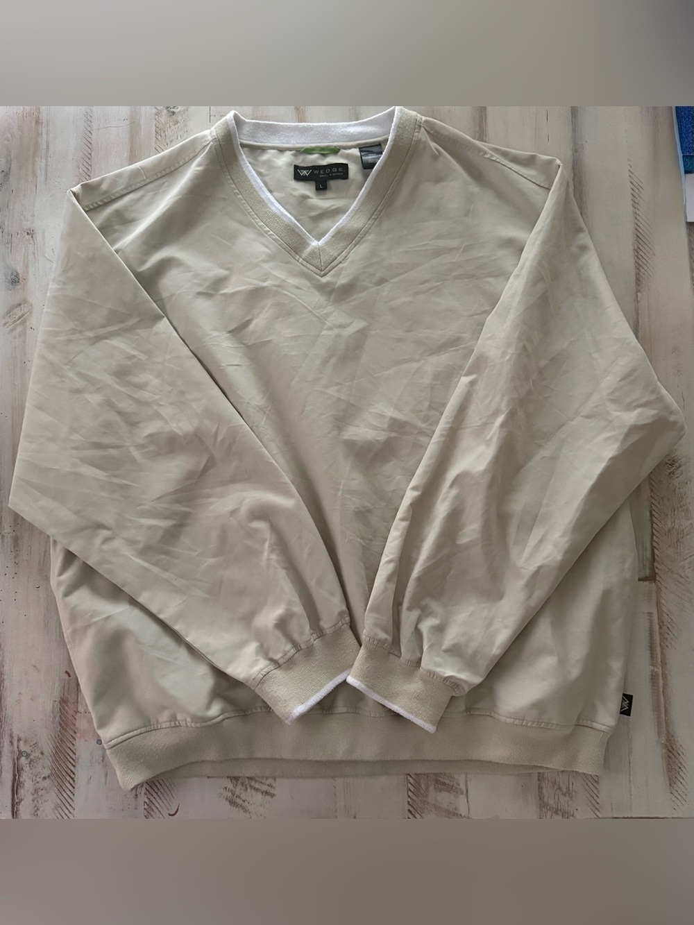 Wedge Golf… & Beyond Men's V-Neck Long Sleeve Windbreaker Shirt